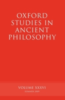 Oxford Studies in Ancient Philosophy: Volume 36 0199568111 Book Cover