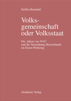 Volksgemeinschaft Oder Volksstaat 3050037458 Book Cover