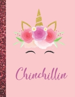 Chinchillin: Chinchillin Marble Size Unicorn SketchBook Personalized White Paper for Girls and Kids to Drawing and Sketching Doodle Taking Note Size 8.5 x 11 1658395689 Book Cover