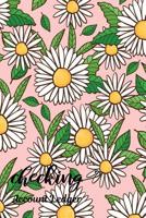 Checking Account Ledger: Checking Account Register,6 Column Personal Record Tracker Log Book, Hand Drawn Daisies Background 1073312615 Book Cover