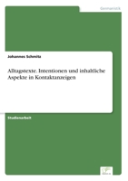 Alltagstexte. Intentionen Und Inhaltliche Aspekte in Kontaktanzeigen 3961166684 Book Cover
