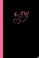 K-POP: Cool Journals for Teen Girls Friend Her, Cute Notebook Organiser Ruled White Paper, 100 pages, Black & Pink Hearts 1674818408 Book Cover