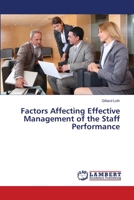 Factors Affecting Effective Management of the Staff Performance 6139829739 Book Cover