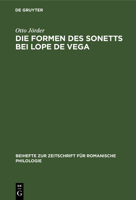 Die Formen Des Sonetts Bei Lope de Vega 311232529X Book Cover
