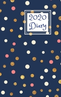 2020 Diary: 5x8 week to a page planner with 12 monthly planners. Lined paper pages after diary for all your notes. Perfect for general use, small business owners and students. Navy design with red, wh 1692503561 Book Cover