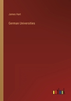German Universities 3368801309 Book Cover
