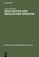 Geschichte der Englischen Sprache 1362373680 Book Cover