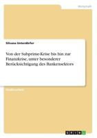 Von der Subprime-Krise bis hin zur Finanzkrise, unter besonderer Ber�cksichtigung des Bankensektors 3958201768 Book Cover