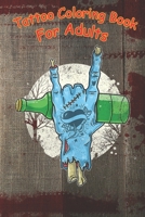 Tattoo Coloring Book: Zombie Devil Horns Hand Sign Rock Metal Funny Horror Party A Coloring Book For Adult Relaxation With Beautiful Modern Tattoo Designs B08MMT4L9X Book Cover