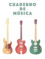 Cuaderno De Musica: Músicos Composición Libro Instrumento Manuscrito Personal Papel Piano Guitarra Estándar 13 Bastón Cuaderno grande / Diario Regalo ... Tapa blanda, Acabado mate (Spanish Edition) B083XTGFLG Book Cover
