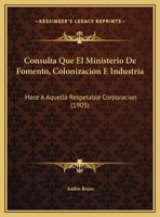 Consulta Que El Ministerio De Fomento, Colonizacion E Industria: Hace A Aquella Respetable Corporacion (1905) 1162421762 Book Cover