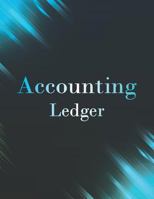 Accounting Ledger: Glowing Neon Cover,  Accounting Record Keeping Books , Simple Income Expense Book , Log, Track, & Record Expenses & Income 8.5" x 11" 1090166958 Book Cover