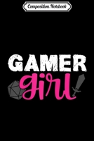 Composition Notebook: Gamer Girl D20 Dungeon Searching Dragon Fighting Game Master Journal/Notebook Blank Lined Ruled 6x9 100 Pages 1706063504 Book Cover