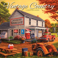 Vintage Country 2025 12 X 24 Inch Monthly Square Wall Calendar Featuring the Artwork of Geno Peoples Plastic-Free 1773728180 Book Cover