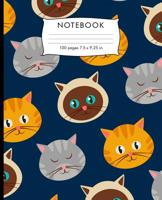 Notebook: Cute cat pattern Composition Notebook with Cursive Paper. 100 pages Cursive Paper Book 7.5 x 9.25 inches for practice writing. 1081333103 Book Cover