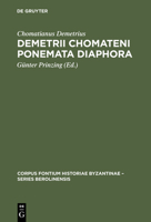 Demetrii Chomateni Ponemata diaphora 3110156121 Book Cover