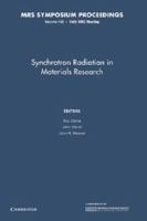 Synchrotron Radiation in Materials Research: Symposium Held Novem Ber 28-30, 1988, Boston, Massachusetts, U.S.A. (Materials Research Society Symposium Proceedings) 155899016X Book Cover