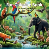 Fun Coloring Book: Animal and Birds B0DXKX7H12 Book Cover