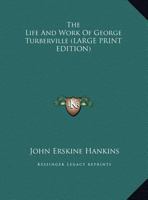 The Life And Work Of George Turberville 1169960448 Book Cover