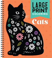 Large Print Coloring - Cats: With Pre-Colored Backgrounds Gift for Cat Lovers & Stress Relief B0H5TQ7PRZ Book Cover