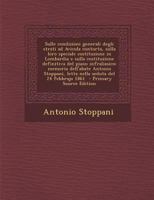 Sulle Condizioni Generali Degli Strati Ad Avicula Contorta, Sulla Loro Speciale Costituzione in Lombardia E Sulla Costituzione Definitiva del Piano in 1295697793 Book Cover