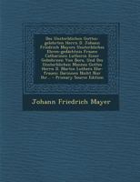 Des Unsterblichen Gottes-Gelehrten Herrn D. Johann Friedrich Mayers Unsterbliches Ehren-Gedachtnis Frauen Catharinen Lutherin Einer Gebohrnen Von Bora 1294367676 Book Cover