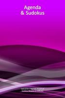 Calendrier / Agenda Perp�tuel avec Sudokus Moyens et Difficiles - Couverture Vagues Roses (15 x 23 cm): 56 semaines + 112 Sudokus 1543101984 Book Cover