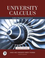 University Calculus: Early Transcendentals, Single Variable 0135164842 Book Cover
