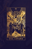 The Lovers: Tarot Card Bullet Journal - 6 x 9 - Midnight Marble and Rose Gold - Dot Grid Tarot Card Notebook 1087230160 Book Cover
