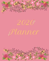 2020 Pink and Green Floral Planner With Pearls: The Ultimate Planner Journal Notebook For All Occasions! 1708981861 Book Cover