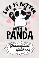 Composition Notebook: 110 Blank Lined Papers - 6x9 Personalized Customized Panda Composition Notebook Journal Gift For Panda Lovers 1676219625 Book Cover