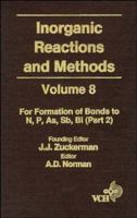Inorganic Reactions and Methods, the Formation of Bonds to N, P, As, Sb, Bi (Part 2) 0471185426 Book Cover