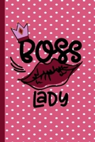 Boss Lady: Pretty Lined Blank Writing Journal for Women Entrepreneurs, Managers, Business Side Hustles- Dark Pink 1696141869 Book Cover