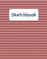 Sketchbook: Red and White Stripes Sketchbook for Adults and Kids of All Ages 1079162453 Book Cover