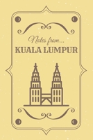 Notes from Kuala Lumpur: Blank Lined Vintage Themed Journal Petronas Twin Towers 1674496915 Book Cover