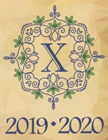 Weekly Planner Initial Letter "X" Monogram September 2019 - December 2020: 15 Month Large Print Schedule Organizer by Week for Teachers and Students Printed in USA 1691038725 Book Cover