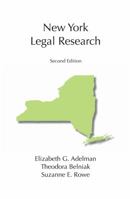 New York Legal Research 1594609802 Book Cover