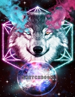 Sketch Book: Wolf Themed Personalized Artist Book (Vol. 18), Soft Cover Blank Sketch Pad Tablet, 8.5 x 11, 120 pages, Gifts for Kids Girls Boys Teens Adults, for Drawing Painting Charcoal Ink 1654864846 Book Cover