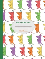 Handwriting Paper: Cute dragon dinosaur winter themed practice hand writing paper. Pre K 3rd grade. Double lined dotted guide. Large format 8.5x11 1709993774 Book Cover