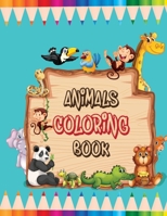Animals Coloring Book: Elegant Design Animal Coloring Books for Adults Relaxation Men, Women, Girls, & Boys, Cute Animals Activity Book for Coloring Different Animals Picture for Stress Relieving 167303909X Book Cover