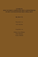 Lexikon Der �lteren Germanischen Lehnw�rter in Den Ostseefinnischen Sprachen, Band III: P-� 904203470X Book Cover