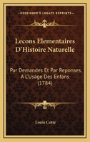 Leaons A(c)La(c)Mentaires D'Histoire Naturelle 2013089635 Book Cover