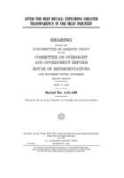 After the beef recall: exploring greater transparency in the meat industry 1702437299 Book Cover