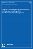 Unselbststandige Beweisverwertungsverbote Als Auspragung Waffengleicher Verfahrensteilhabe Im Strafprozess 3848773392 Book Cover