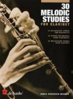 PAULA CRASBORN-MOOREN : 30 MELODIC STUDIES FOR CLARINET - CLARINETTE - RECUEIL 9043114898 Book Cover
