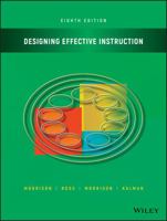 Designing Effective Instruction 0470522828 Book Cover