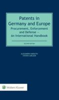 Patents in Germany and Europe: Procurement, Enforcement and Defense - An International Handbook 904115986X Book Cover
