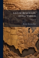 List of residents. (title varies) Volume 26 114944990X Book Cover