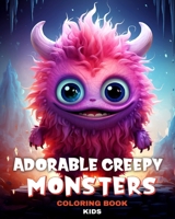 Adorable Creepy Monsters Coloring Book for Kids: Colouring Pages for Kids and Teens with Mini Monsters, Little Fantasy Creatures B0CSLTK8T6 Book Cover