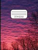 Pink Purple Sky Narrow Ruled Composition Notebook 1728773466 Book Cover
